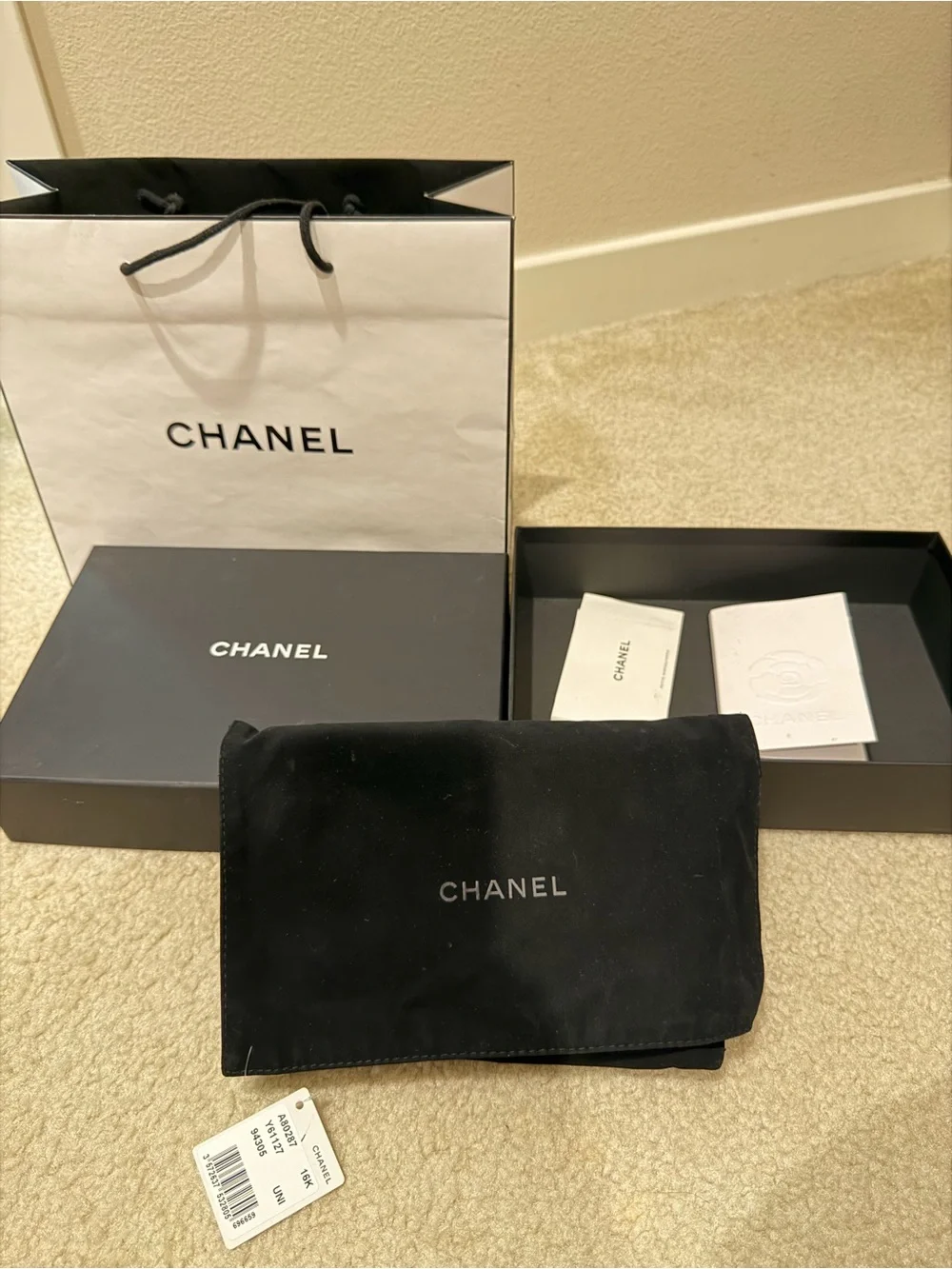 CHANEL Black Quilted Boy WOC